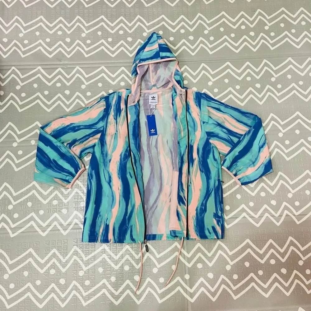 Adidas special edition tie dye hoodie jacket windbreaker
